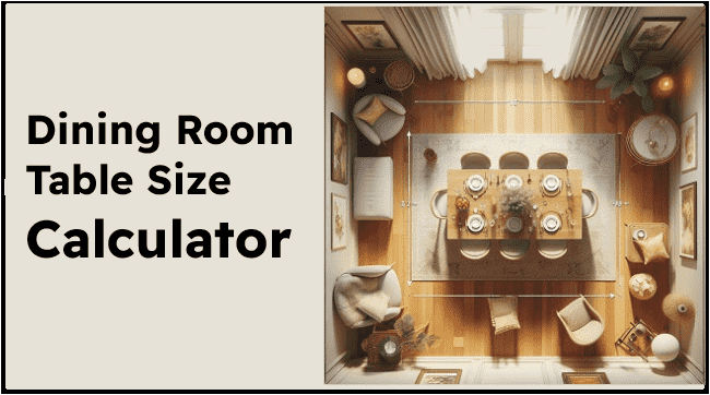 dining room table size calculator